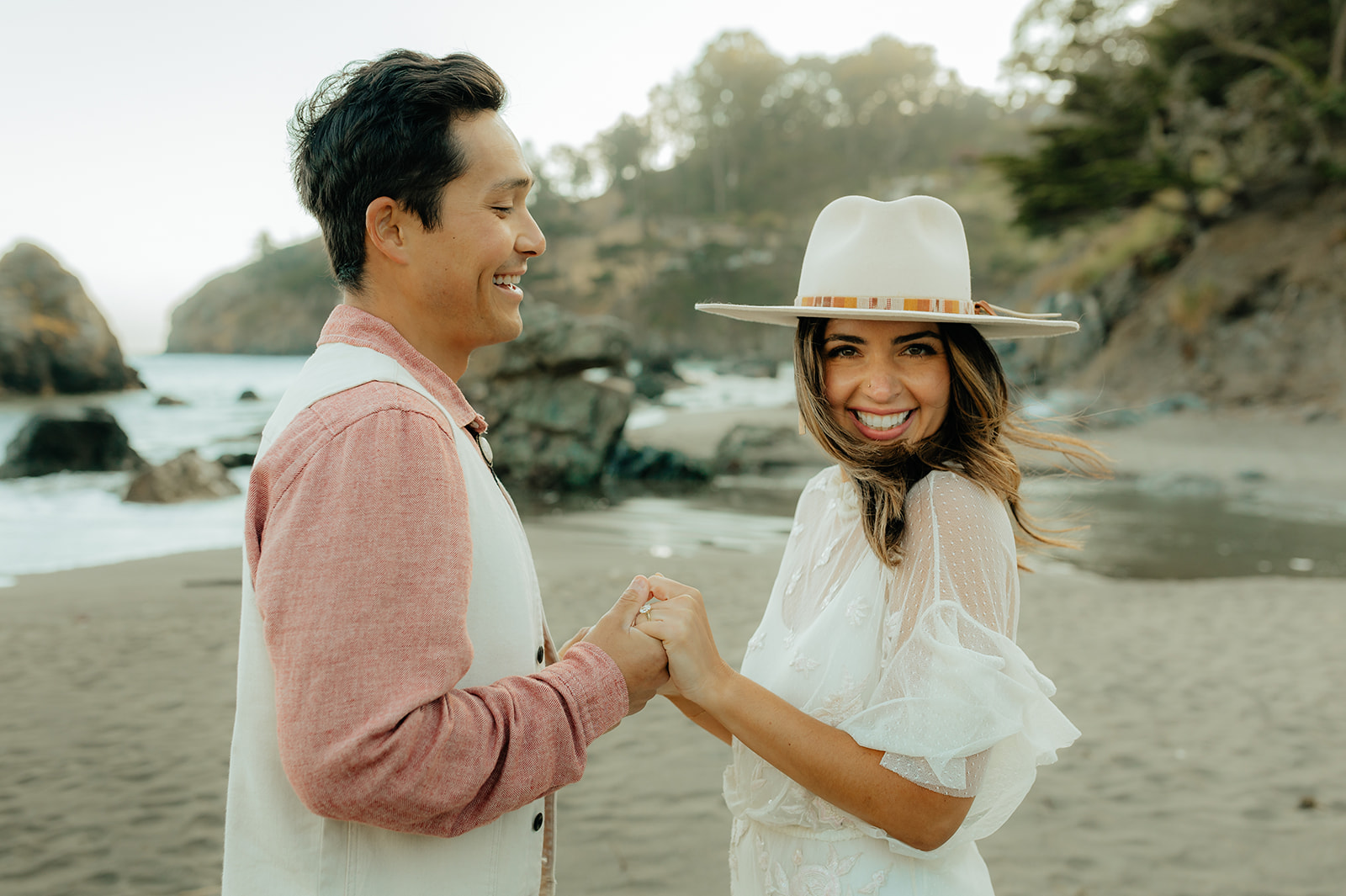 Intimate western inspired Muir Beach elopement