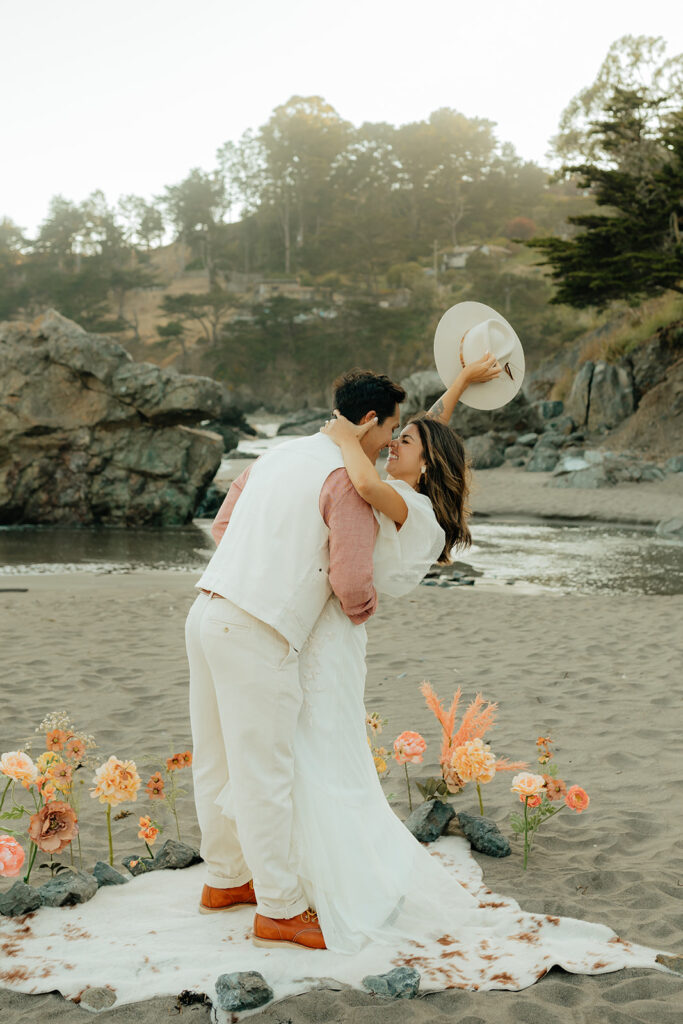 Intimate western inspired Muir Beach elopement