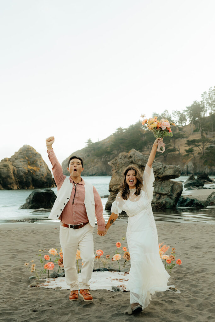 Intimate western inspired Muir Beach elopement