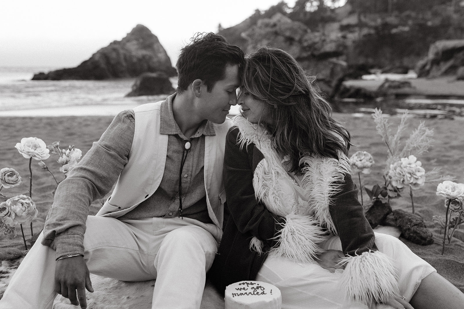 Intimate western inspired Muir Beach elopement