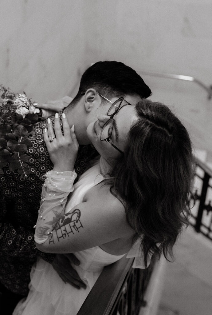 Couples photos from their edgy San Francisco City Hall elopement