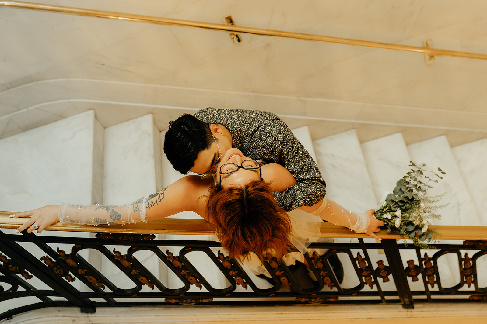 Couples photos from their edgy San Francisco City Hall elopement
