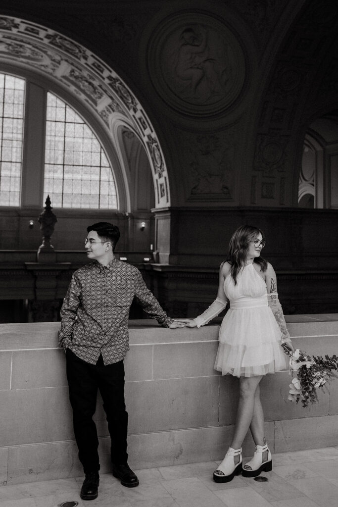 Couples photos from their edgy San Francisco City Hall elopement