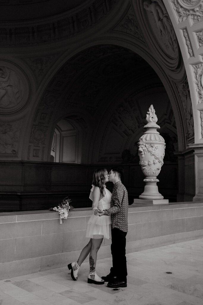 Couples photos from their edgy San Francisco City Hall elopement