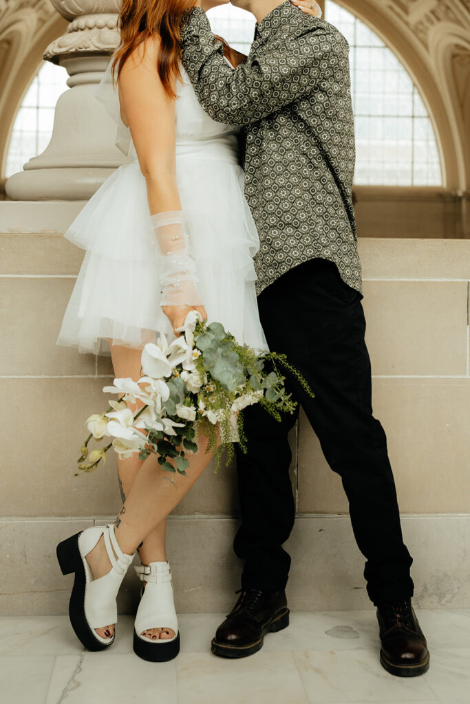 Couples photos from their edgy San Francisco City Hall elopement