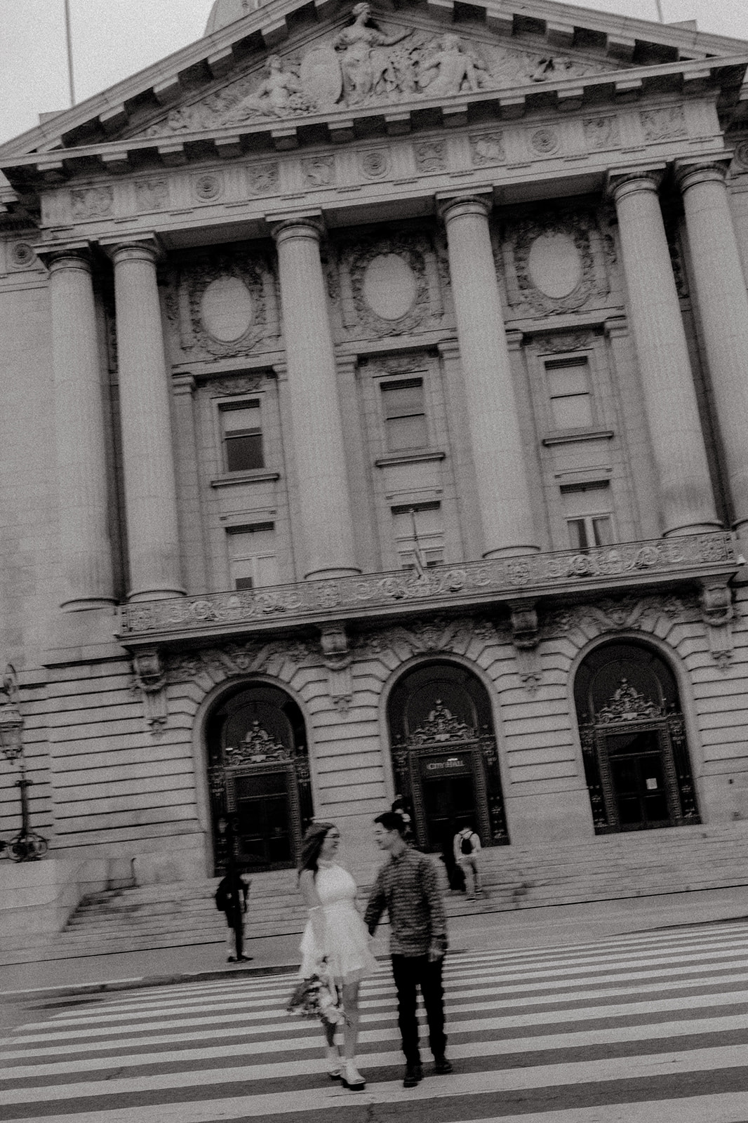 Couples photos from their edgy San Francisco City Hall elopement