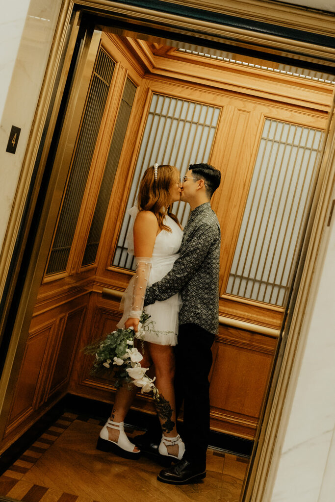 Couples photos from their edgy San Francisco City Hall elopement