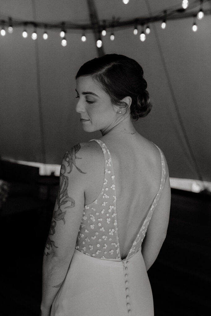 bride before her wedding ceremony