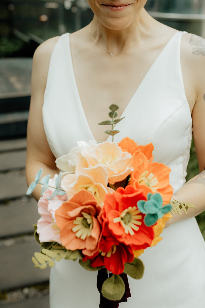 colorful wedding bouquet 