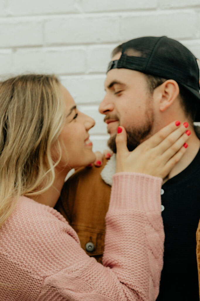 couple looking at each other 