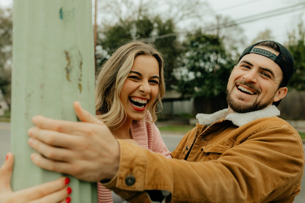 couple smiling at the camera