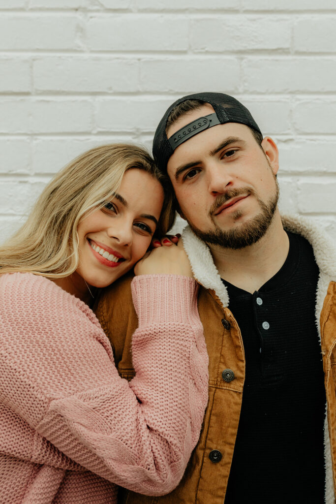 happy couple at their photoshoot 