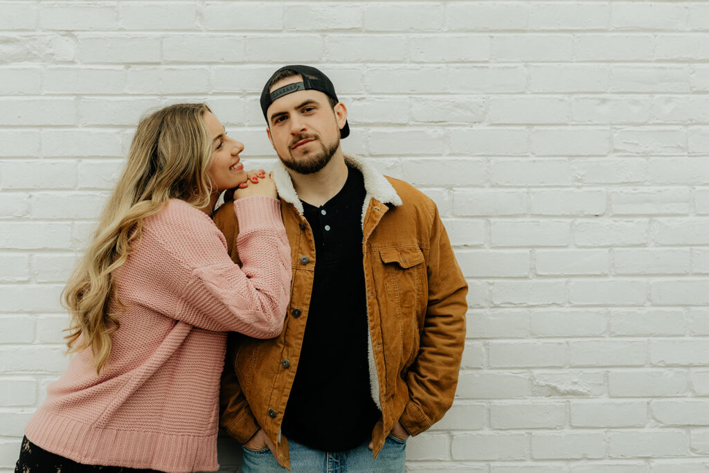 happy couple during their photoshoot 