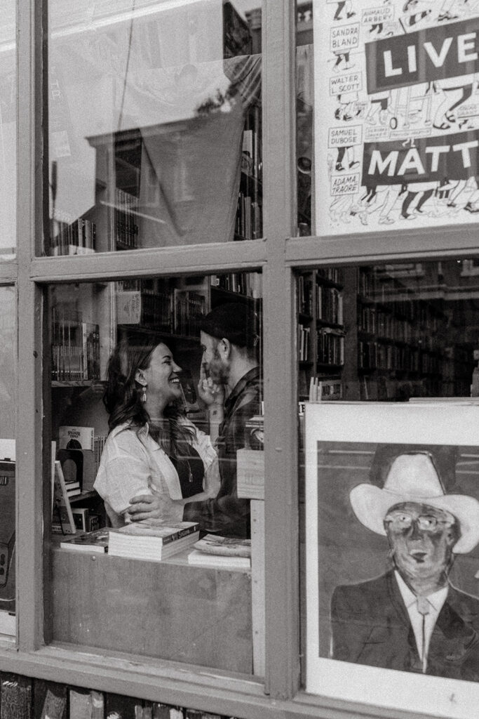 cute couple looking at each other 