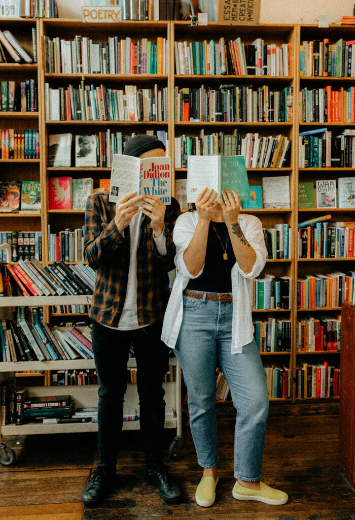 couple at their casual engagement session