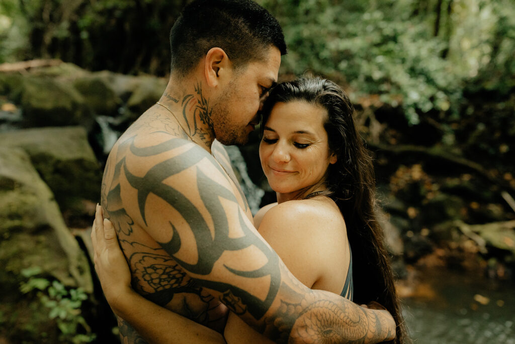 cute couple at their adventurous session 