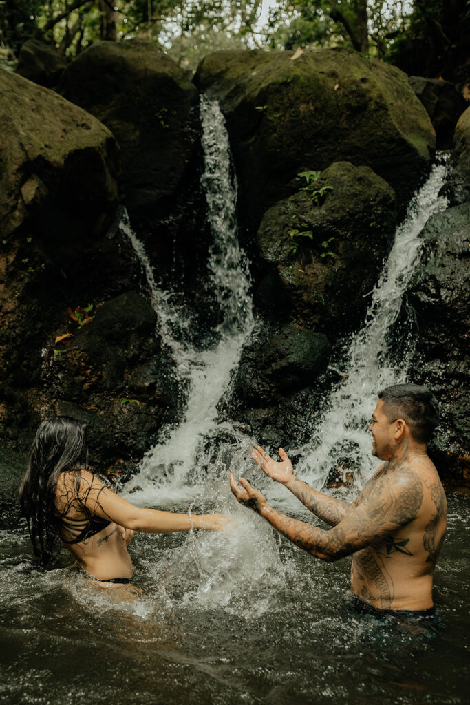 playful couples session 