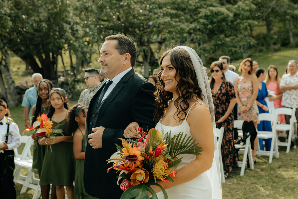 Colorful Eco-Friendly Wedding at Kualoa Ranch, HI