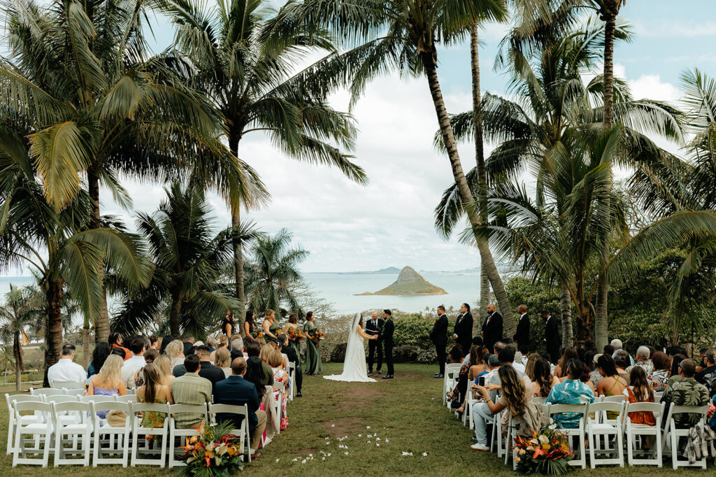 bride and groom at their Colorful Eco-Friendly Wedding 