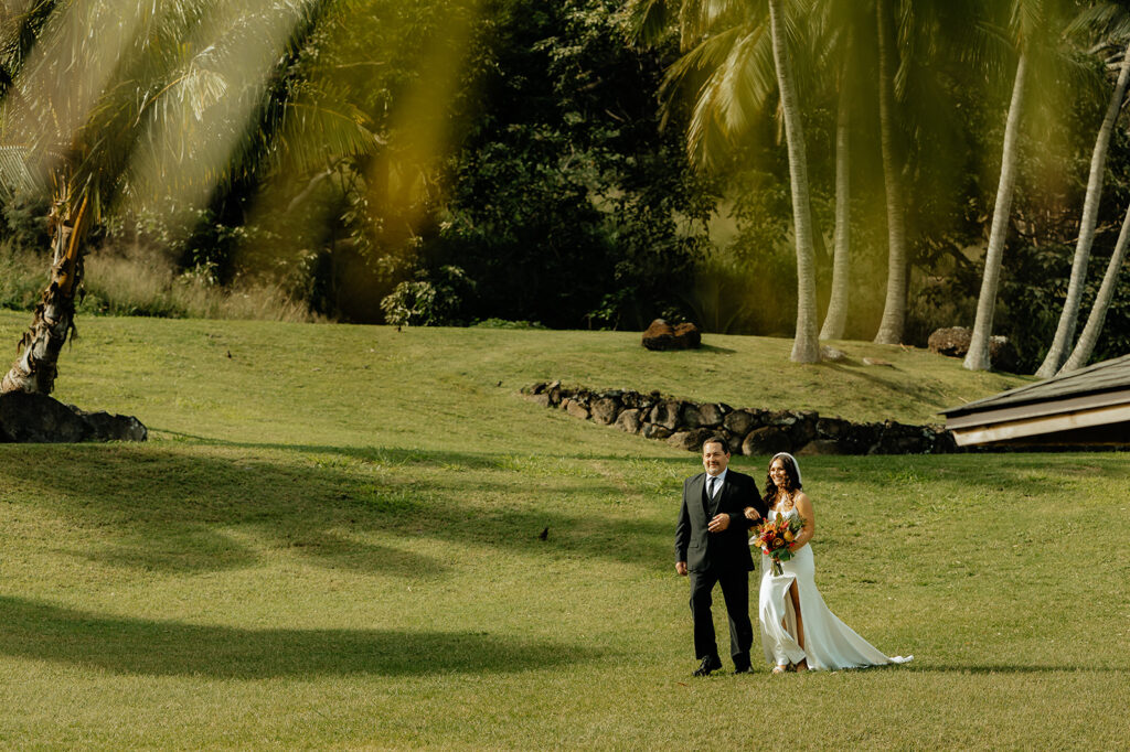 Colorful Eco-Friendly Wedding at Kualoa Ranch, HI