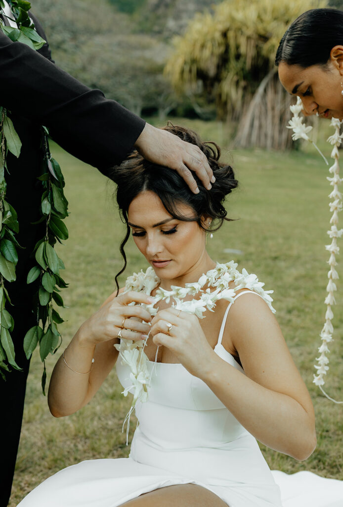 bride before the wedding ceremony 