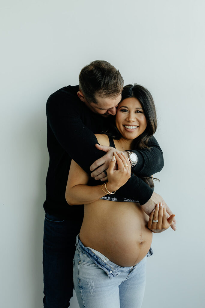 Chic Studio Maternity Session in Oakland