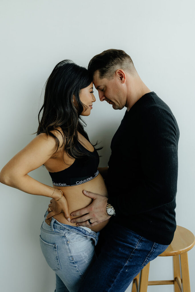 Chic Studio Maternity Session in Oakland