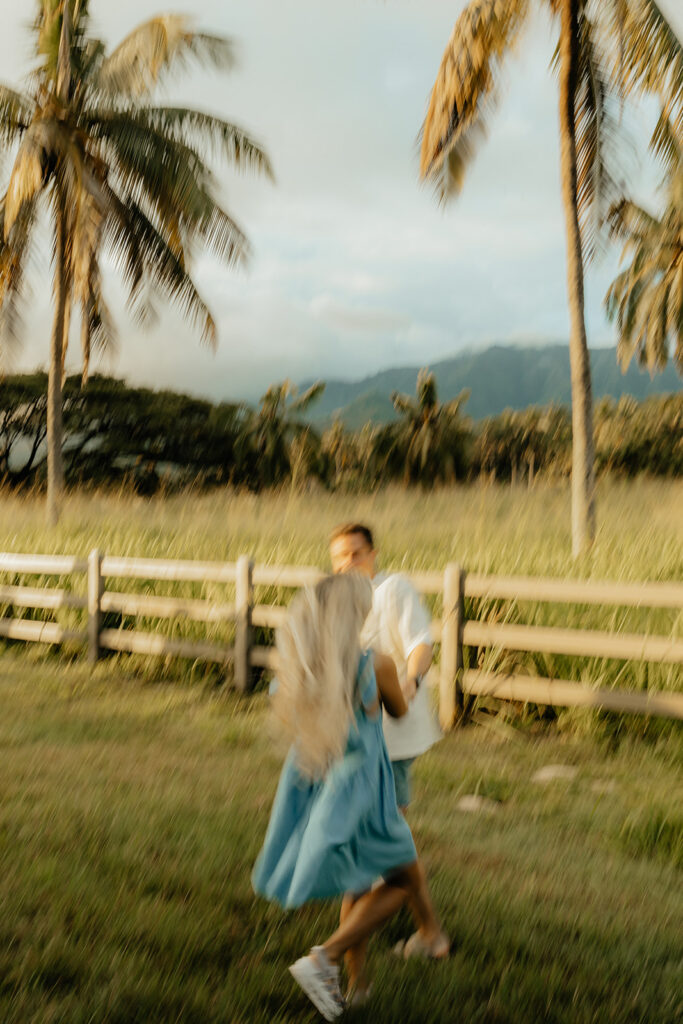 couple dancing during their photoshoot 