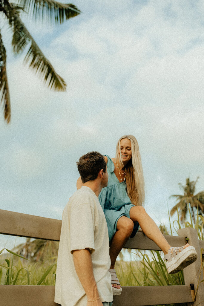 couple looking at each other 