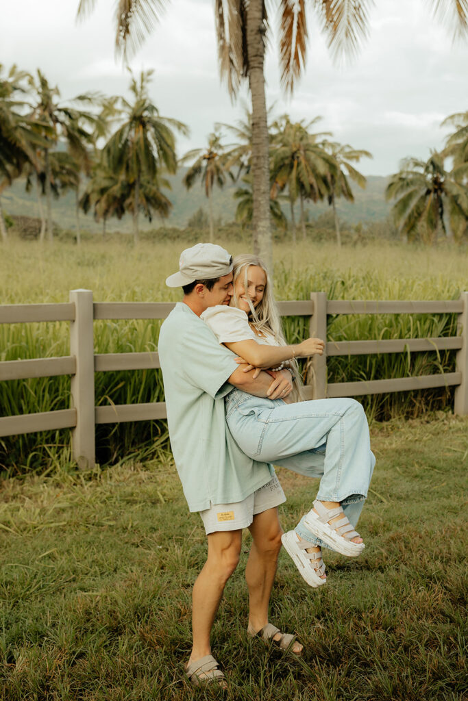 couple dancing during their sunrise couple session