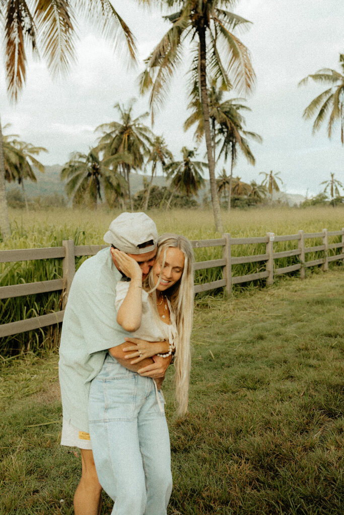 couple laughing during their photoshoot