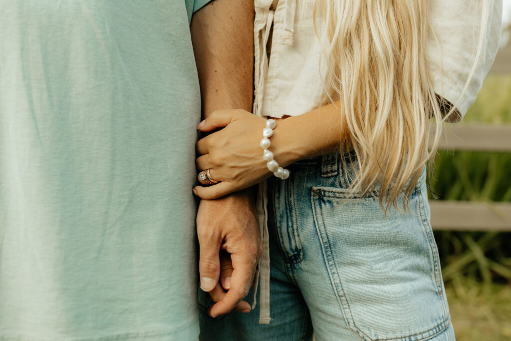 cute couple holding hands