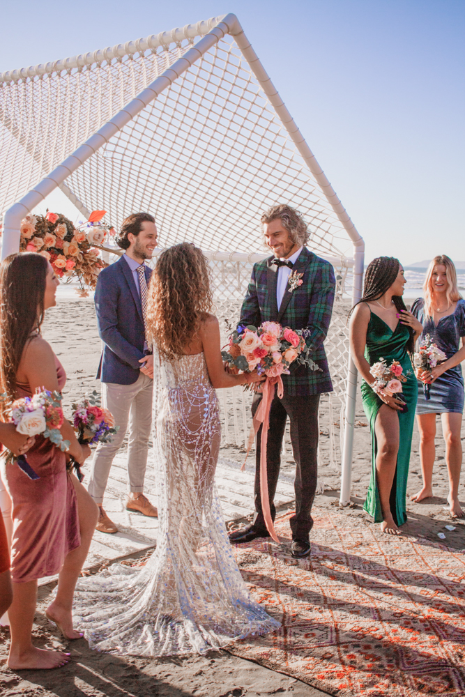 Rachel Christopherson San Luis Obispo Boho Beach Elopement Wedding Groom Smiling