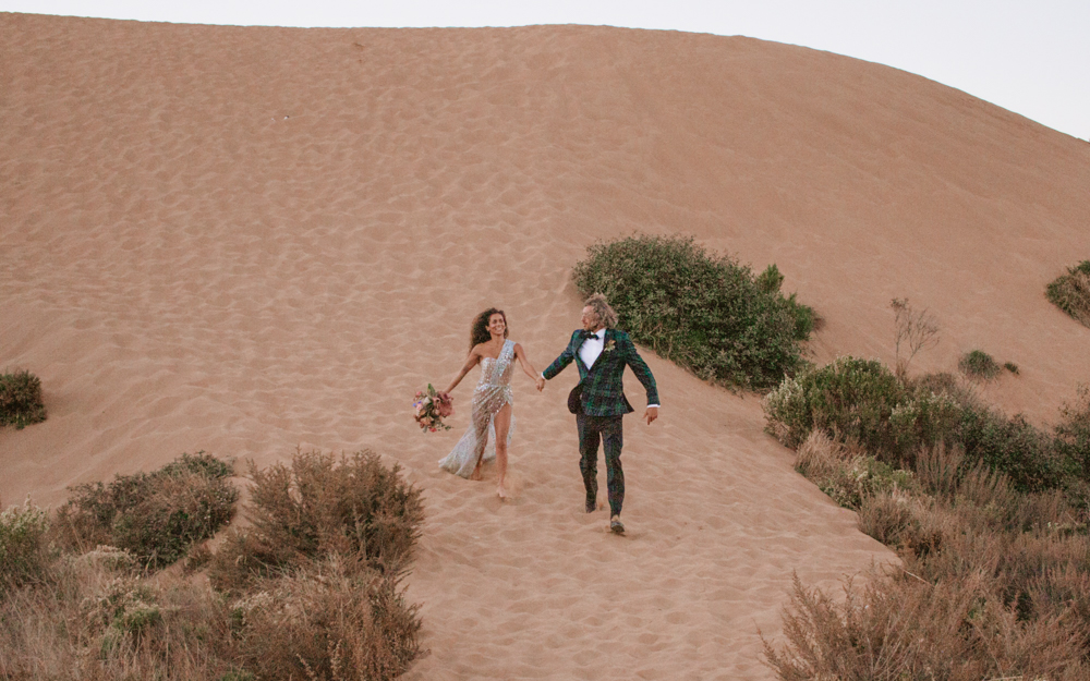 Rachel Christopherson San Luis Obispo Montana de Oro sand dune elopement portraits 
