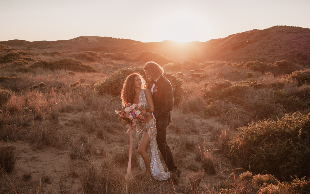 Rachel Christopherson San Luis Obispo Montana de Oro golden hour wedding portraits