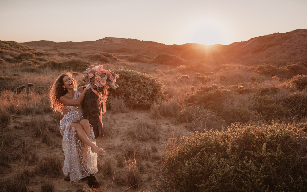 Rachel Christopherson San Luis Obispo Montana de Oro sunset wedding elopement portraits laughter