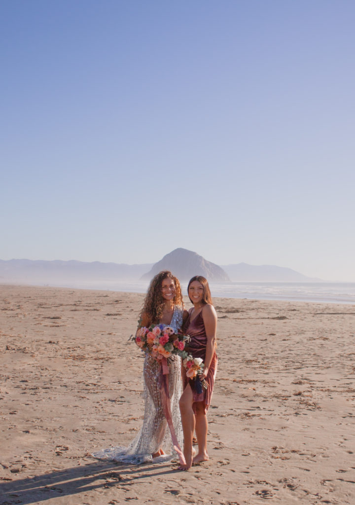 Rachel Christopherson San Luis Obispo Boho Beach Wedding Bridesmaid Morro Rock 