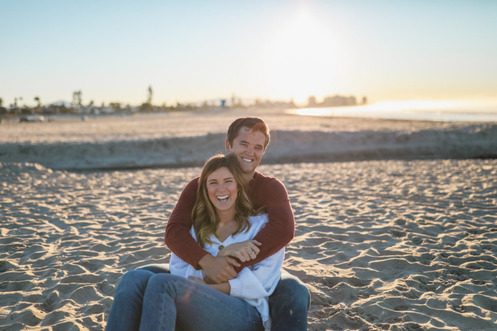 Rachel Christopherson Photos Coronado San Diego Engagement Sitting Sand Laughing