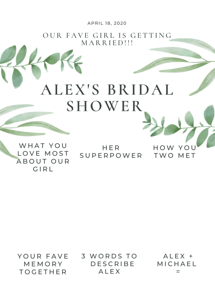 bridal shower instagram template
