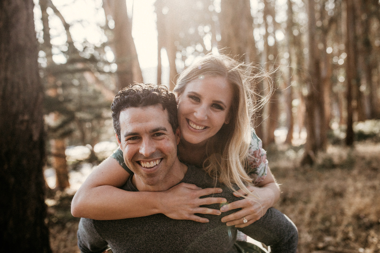 San Francisco Lovers Lane Engagement Session couples posing inspo engagement session outfit Inspo free spirit engagement photos wild and free engagement session bay area bride dark and grainy edits Rachel christopherson Photography