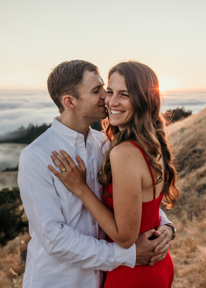 Muir Woods engagement photos, Mount Tamalpais engagement photos, best Bay Area outdoors engagement session locations, California mountains engagement photos, Mount Tamalpais above the clouds engagement photos, Bay Area engagement photographer, Bay Area couples photographer, San Francisco outdoors engagement photos, Muir Woods photoshoot, outdoorsy engagement photos, engagement photos outfit inspo, California engagement session dream locatio,n Rachel Christopherson photography 