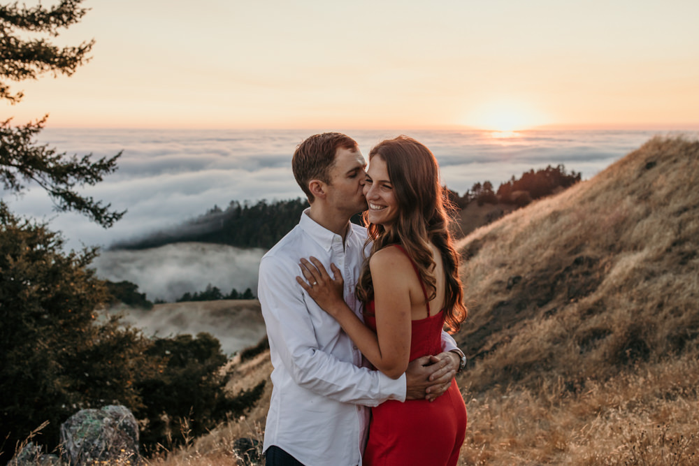 Muir Woods engagement photos, Mount Tamalpais engagement photos, best Bay Area outdoors engagement session locations, California mountains engagement photos, Mount Tamalpais above the clouds engagement photos, Bay Area engagement photographer, Bay Area couples photographer, San Francisco outdoors engagement photos, Muir Woods photoshoot, outdoorsy engagement photos, engagement photos outfit inspo, California engagement session dream locatio,n Rachel Christopherson photography