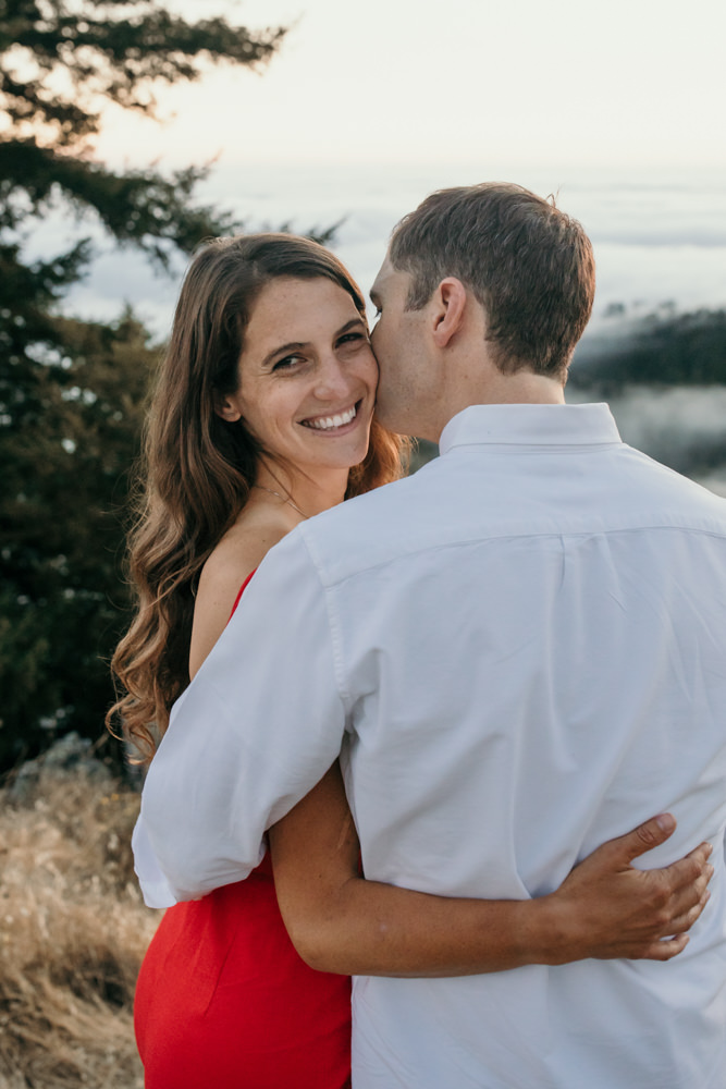 Muir Woods engagement photos, Mount Tamalpais engagement photos, best Bay Area outdoors engagement session locations, California mountains engagement photos, Mount Tamalpais above the clouds engagement photos, Bay Area engagement photographer, Bay Area couples photographer, San Francisco outdoors engagement photos, Muir Woods photoshoot, outdoorsy engagement photos, engagement photos outfit inspo, California engagement session dream locatio,n Rachel Christopherson photography 