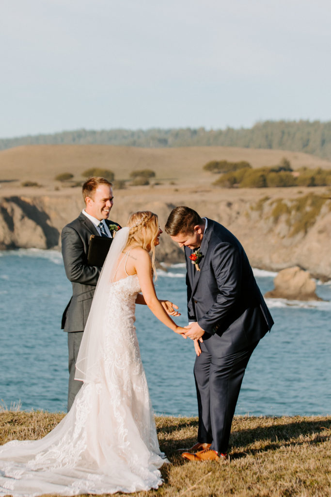 bride and groom laughing, Mendocino elopement, mendocino wedding, christmas elopement, best places to elope in california, norcal elopement, northern california elopement, elopement inspo, california coast elopement, mendocino california elopement, Rachel Christopherson Photography 