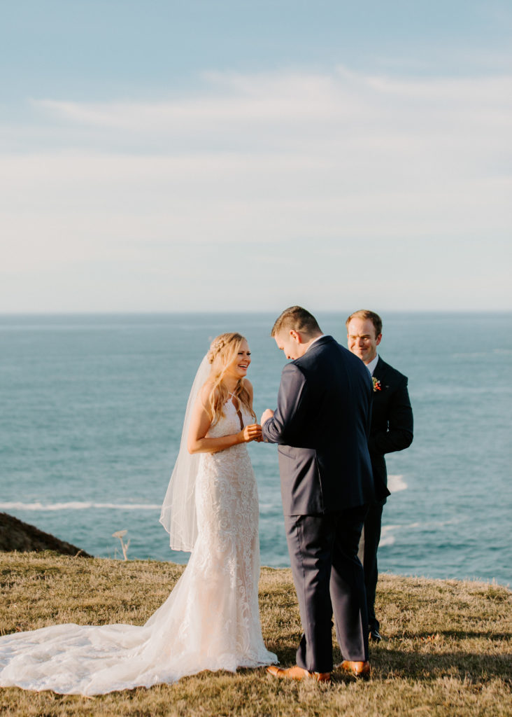 elopement ceremony ring exchange, Mendocino elopement, mendocino wedding, christmas elopement, best places to elope in california, norcal elopement, northern california elopement, elopement inspo, california coast elopement, mendocino california elopement, Rachel Christopherson Photography 