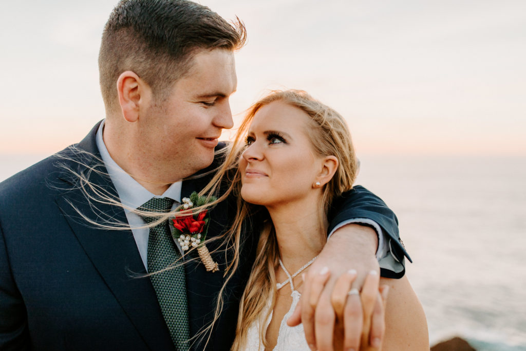 bride and groom close up, Mendocino elopement, mendocino wedding, christmas elopement, best places to elope in california, norcal elopement, northern california elopement, elopement inspo, california coast elopement, mendocino california elopement, Rachel Christopherson Photography 