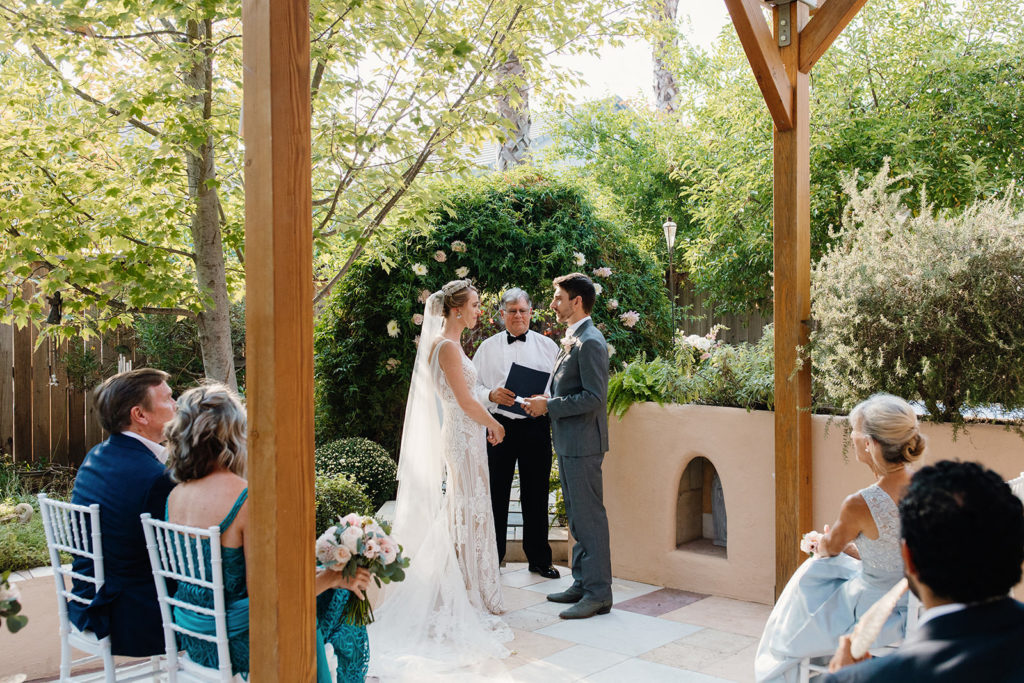 Backyard wedding ceremony in Sacramento CA, Rachel Christopherson Photography LLC