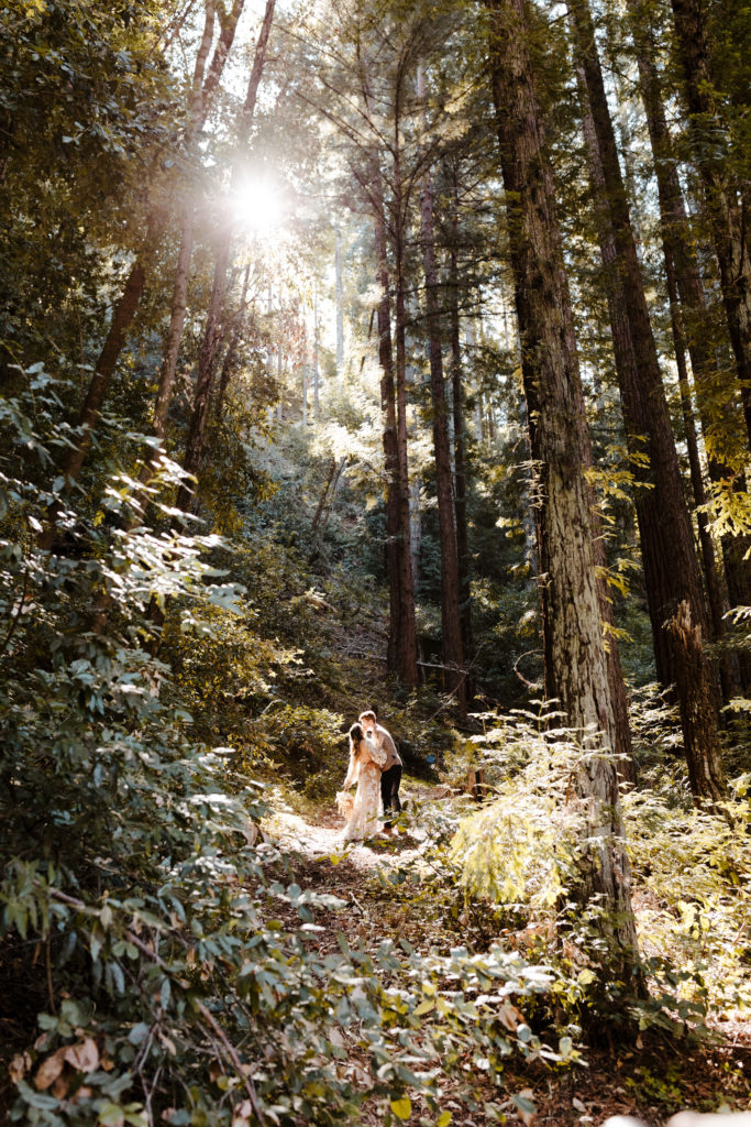 California Redwoods wedding, Santa cruz wedding, santa cruz elopement, santa cruz wedding photographer, big sur elopement, big sur wedding, boho bride, california boho elopement, boho wedding dress, best places to elope in California, California elopement, California forest elopement, boho bride inspo, santa cruz wedding photographer, big sur wedding photographer, Rachel Christopherson Photography