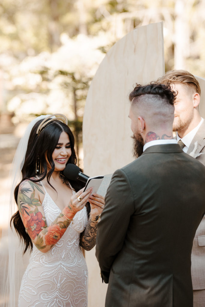 Rachel Christopherson Photography-Backyard Wedding-Unique Wedding Arch-Boho Wedding-Boho Bride-Edgy Wedding-Tattooed Bride-Tattooed Groom-Lake Tahoe Wedding-Northern California Wedding-Nor Cal Wedding-Sacramento-Lake Tahoe-Monterey-Carmel-Santa Cruz-Big Sur-Yosemite-Mendocino-Wedding and Elopement Photographer-Wedding Vows