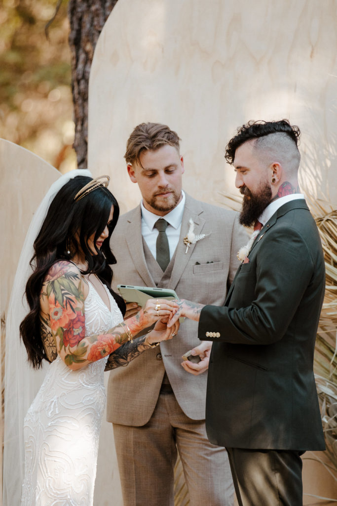 Rachel Christopherson Photography-Backyard Wedding-Unique Wedding Arch-Boho Wedding-Boho Bride-Edgy Wedding-Tattooed Bride-Tattooed Groom-Lake Tahoe Wedding-Northern California Wedding-Nor Cal Wedding-Sacramento-Lake Tahoe-Monterey-Carmel-Santa Cruz-Big Sur-Yosemite-Mendocino-Wedding and Elopement Photographer-Wedding Vows